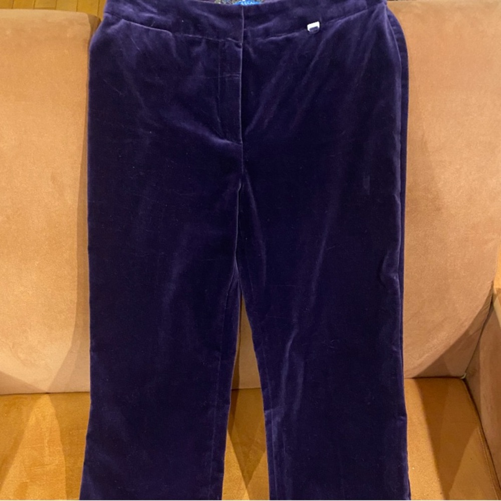 Escada Deep Purple Velvet Pants